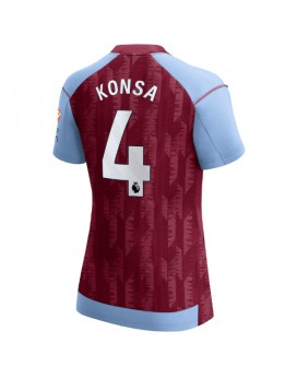 Billige Aston Villa Ezri Konsa #4 Hjemmedrakt Dame 2023-24 Kortermet